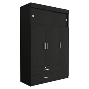 Closet 5 Puertas 2 Cajones Fm-003n - Negro
