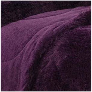 Cubrecama Peludo Con Chiporro 2 Plazas Morado