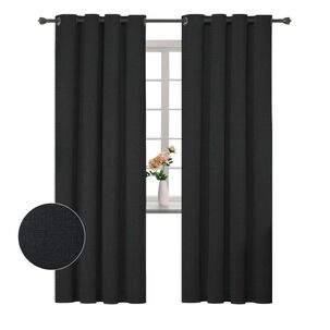 Pack 2 Cortina Engomada Termica 100% Blackout De Tipo Lino
