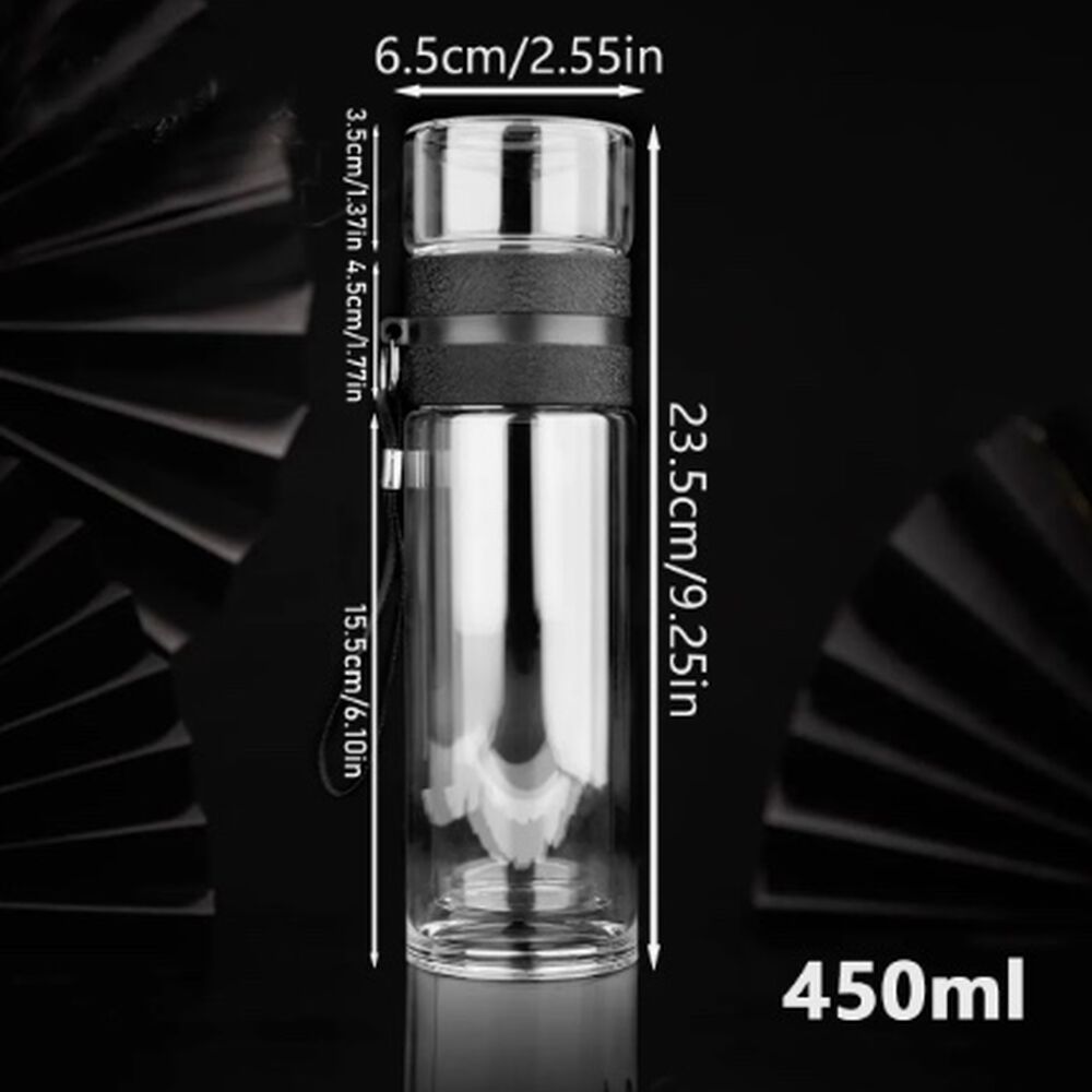 Botella Infusor Vidrio Borosilicato Infusi&oacute;n Separado De T&eacute; Blanco image number 3.0