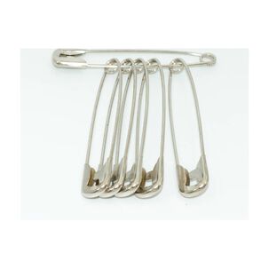 Alfiler De Gancho Niquelado 8 Cms, 6 Unidades