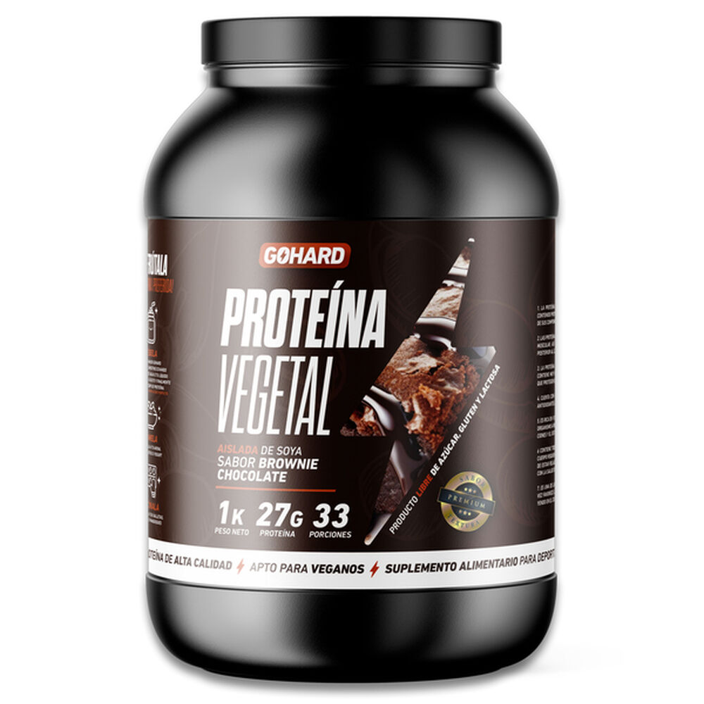 Proteína Vegetal Soya Gohard 1kg Sabor Brownie Chocolate image number 0.0