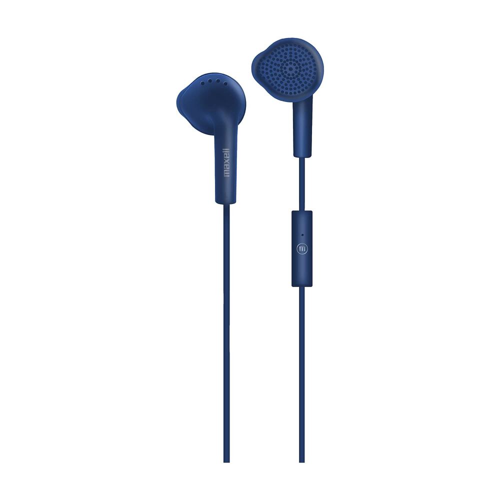 Aud&iacute;fonos Eb-mic Est&eacute;reo De Bot&oacute;n Con Mic Azul - Maxell image number 1.0