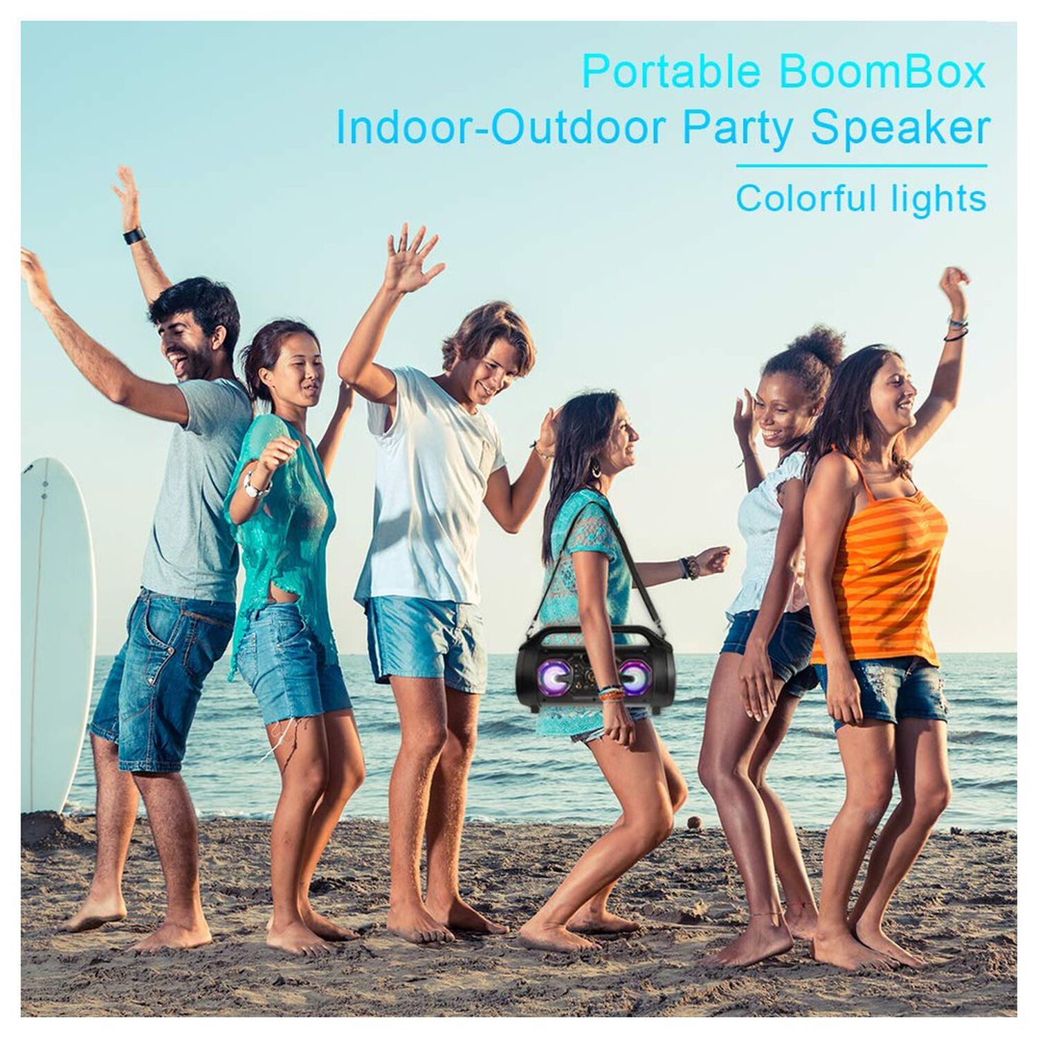 Parlante Bazuca Irt Bluetooth Fm Led Con Micr&oacute;fono 30 Rms image number 5.0