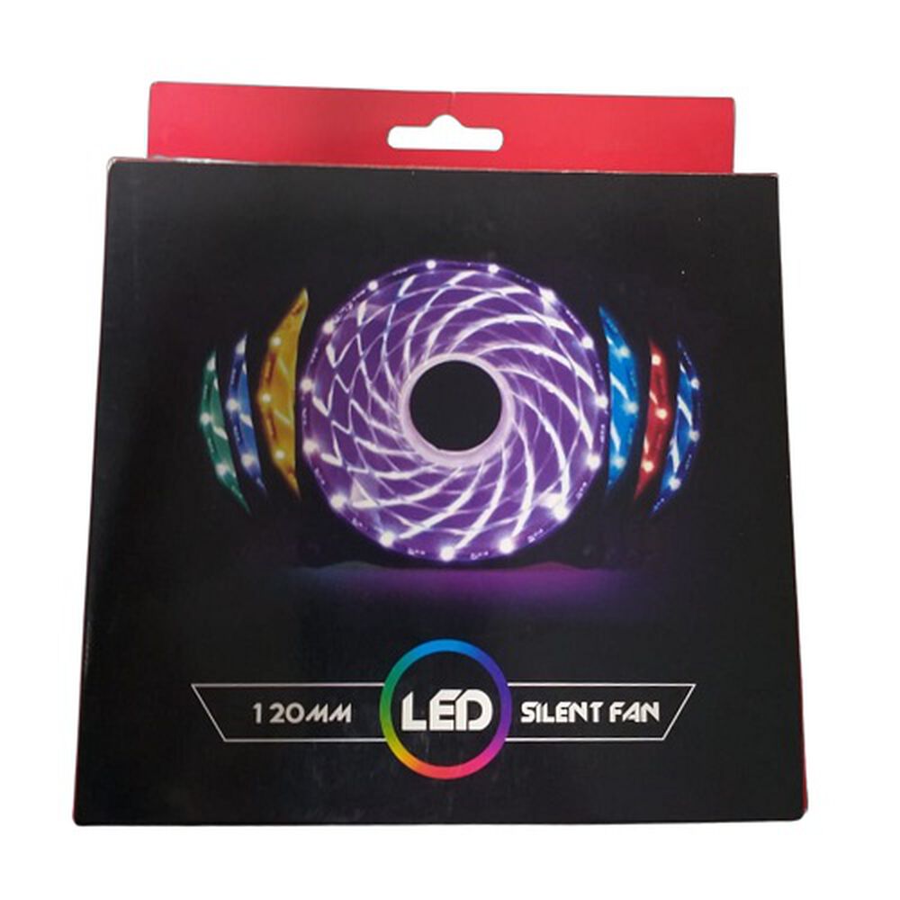 Ventilador Para Gabinete 12cm X 12cm Rgb 12v 0.25a Cambia Color image number 1.0