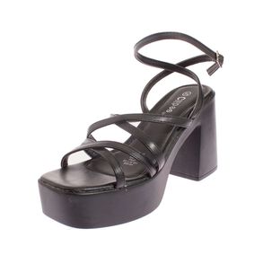 Sandalia Plataforma Negro V&iacute;a Franca Art. 5k5black