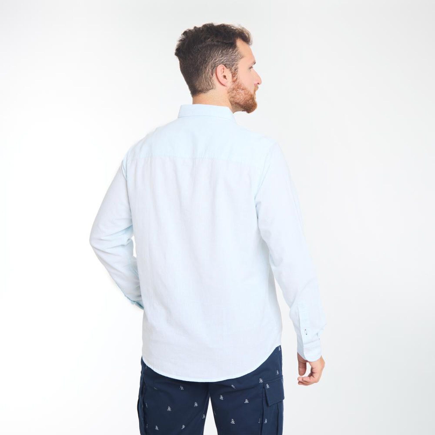 Camisa Lino Manga Larga Hombre Peroe image number 3.0