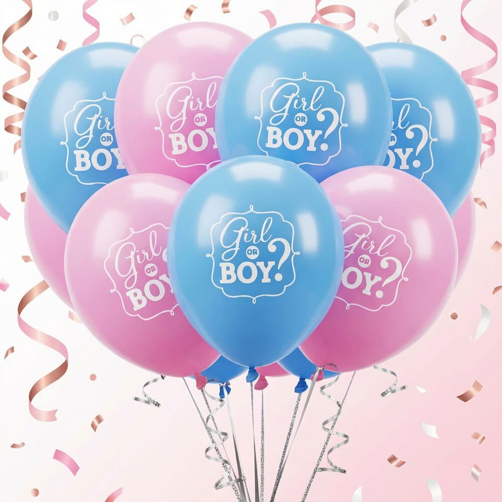 Set De 40 Globos Revelaci&oacute;n De Genero Baby Shower image number 0.0
