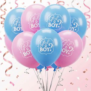 Set De 40 Globos Revelaci&oacute;n De Genero Baby Shower