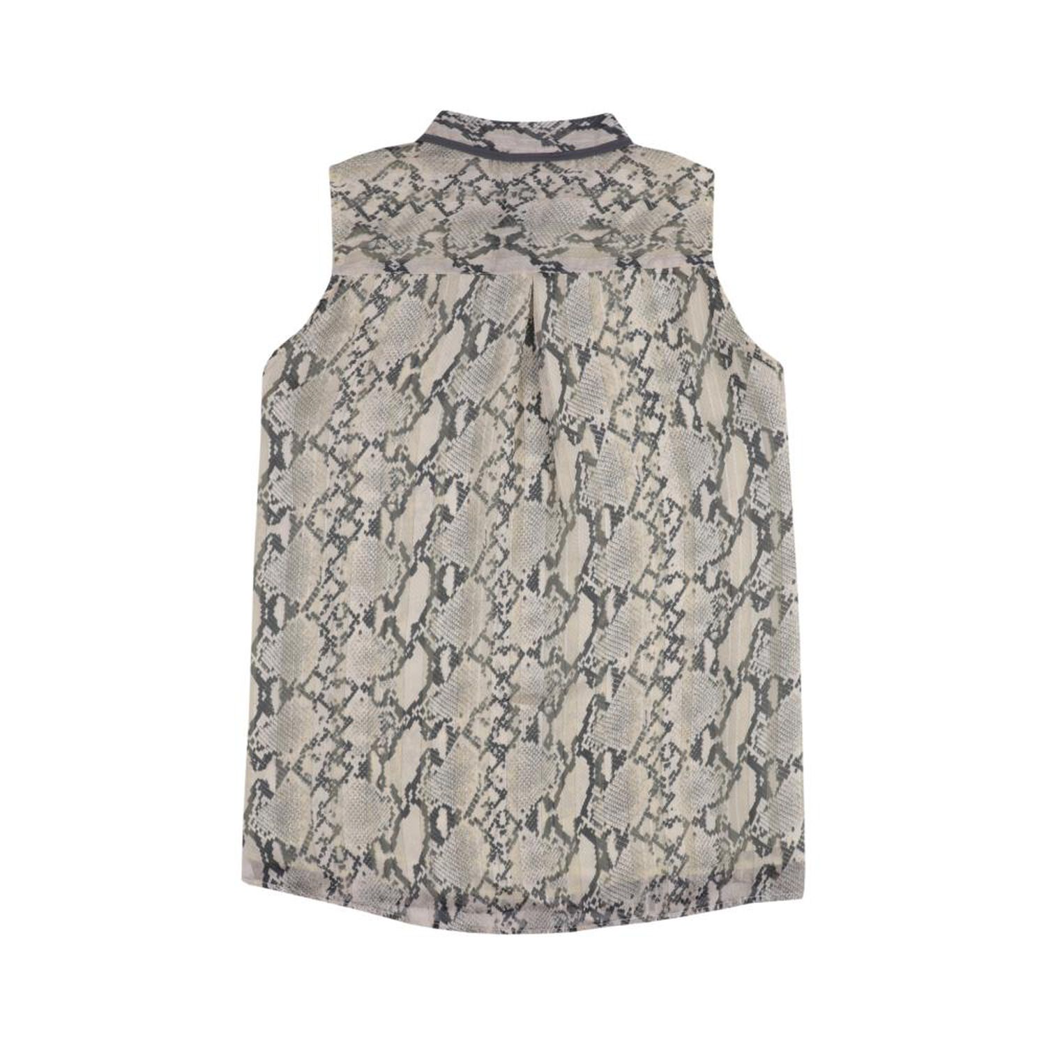 Blusa Animal Print Sin Mangas Cuello Mao Mujer Kimera image number 1.0