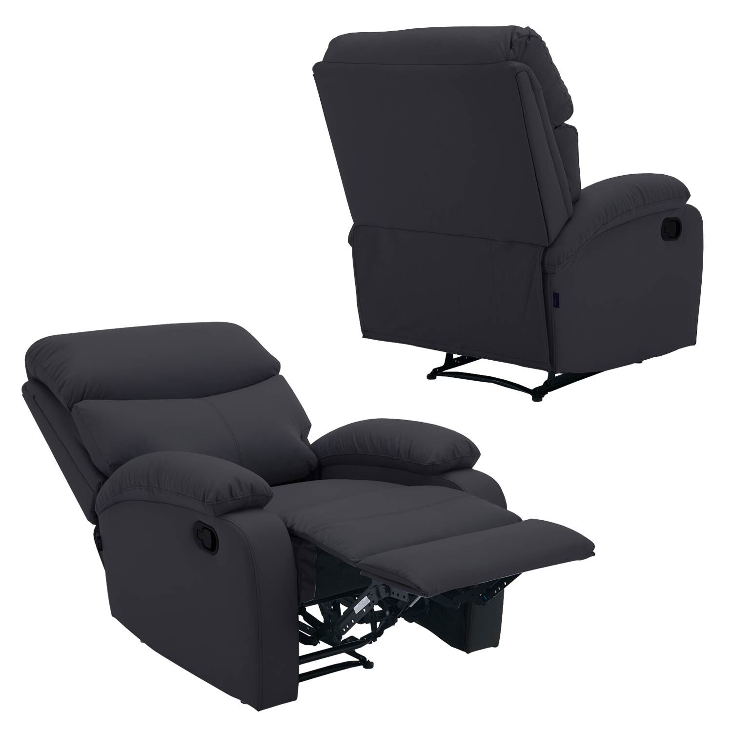 Berger Reclinable Milan Pu Negro image number 4.0