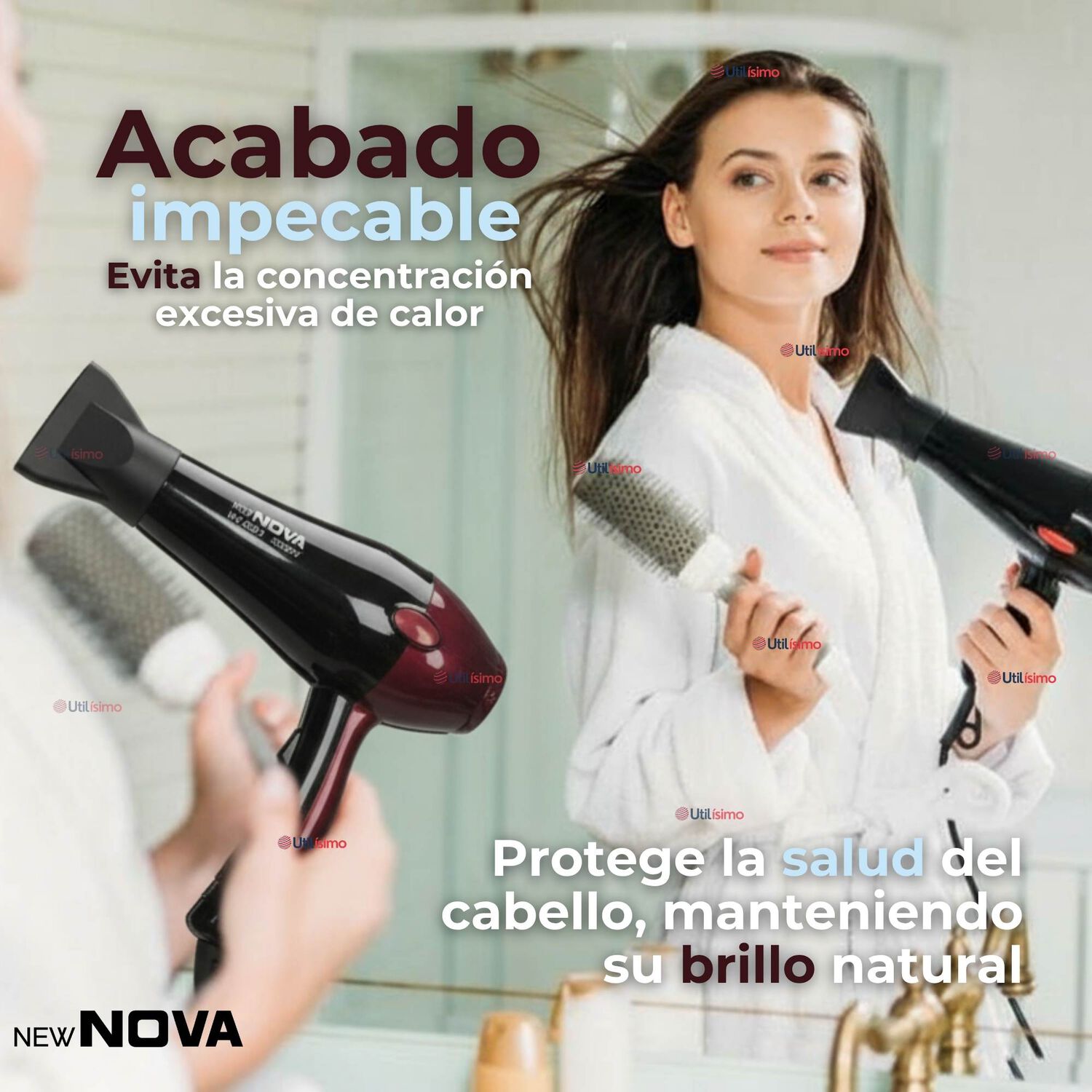 Secador De Pelo Alta Potencia Profesional 5000w Cabello Peluquer&iacute;a Rojo image number 7.0