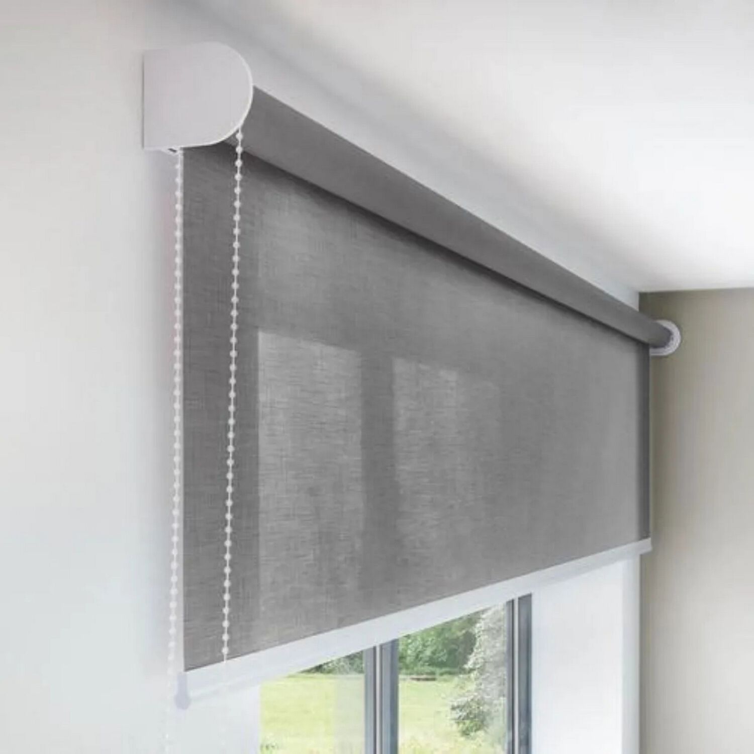Cortina Roller Rustica Deluxe 80x160 Cm Gris image number 1.0