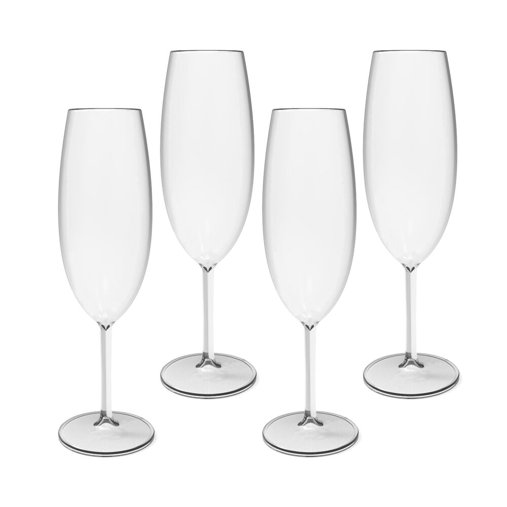 Pack 4 Copas De Champagne Transparente 280 Ml image number 0.0