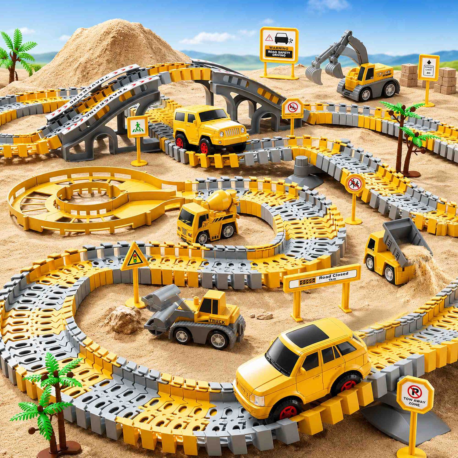 Set Pista De Autos Infantil Bloques Armables image number 7.0