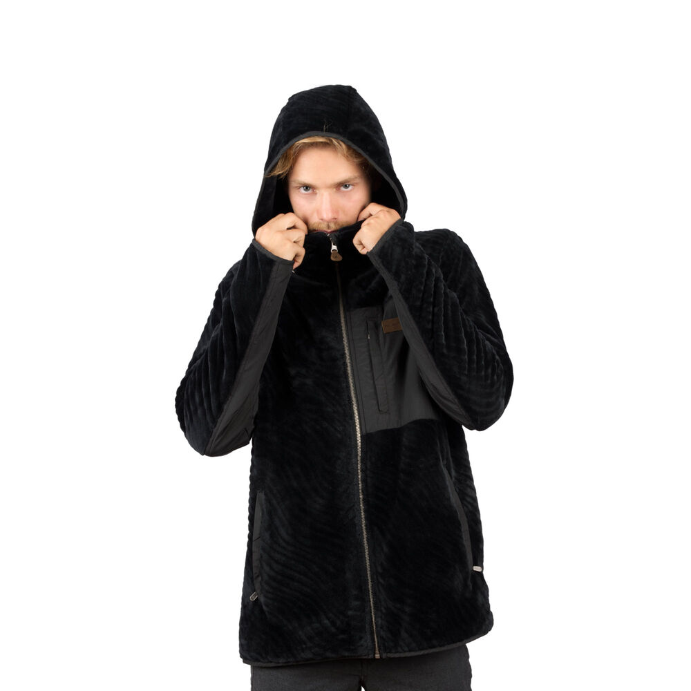 Chaqueta Shaggy Waves Negro Hombre Falcone image number 4.0