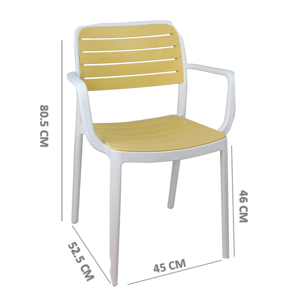 Silla Terraza Plástica Sahara Blanca image number 2.0