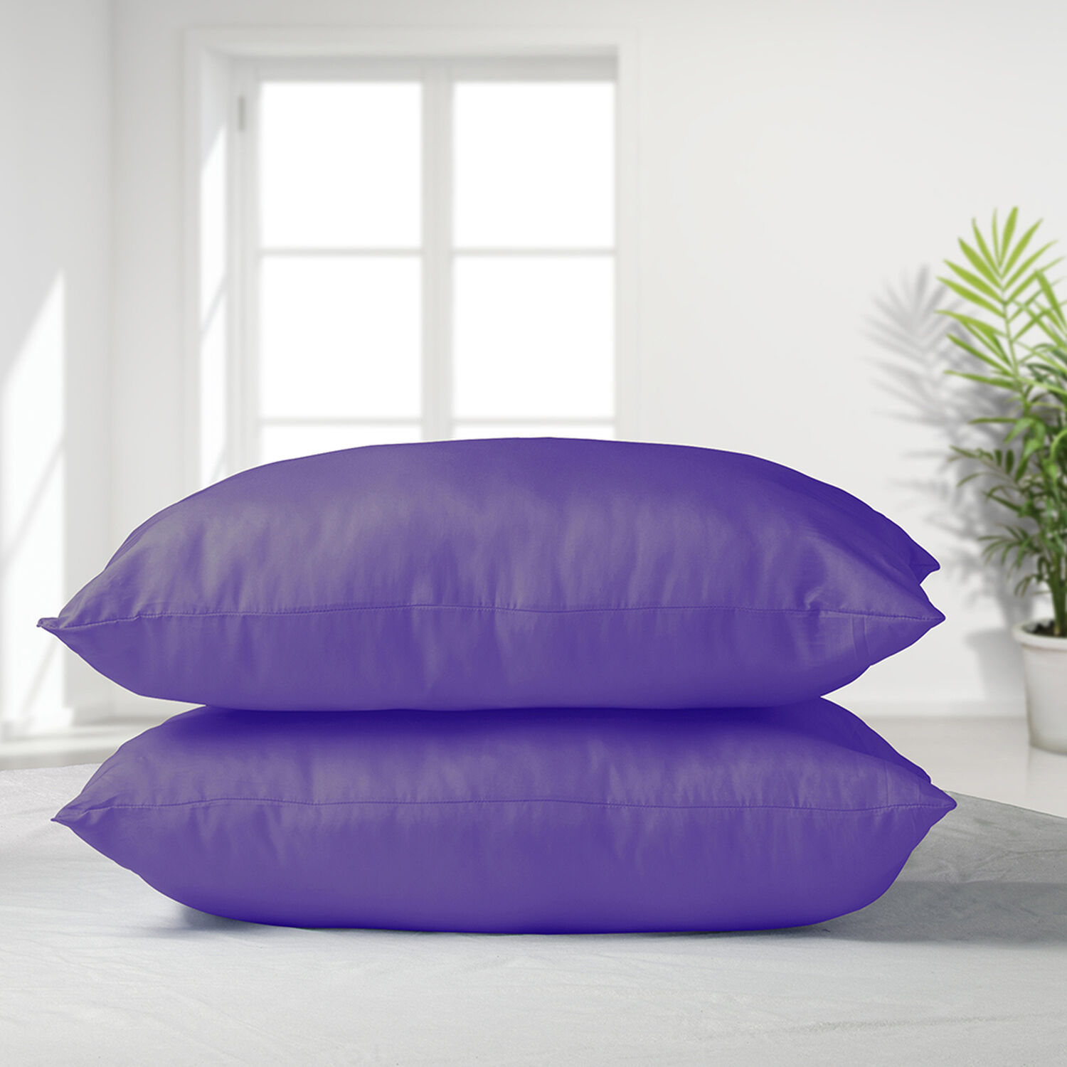 Set 2 Almohadas Eco Morado 50x70 image number 0.0