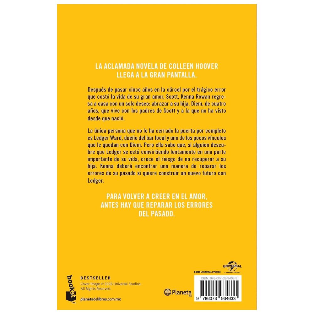 No Te Olvidar&eacute; (ed. Pel&iacute;cula) (tapa Blanda) - Colleen Hoover | Libro image number 1.0