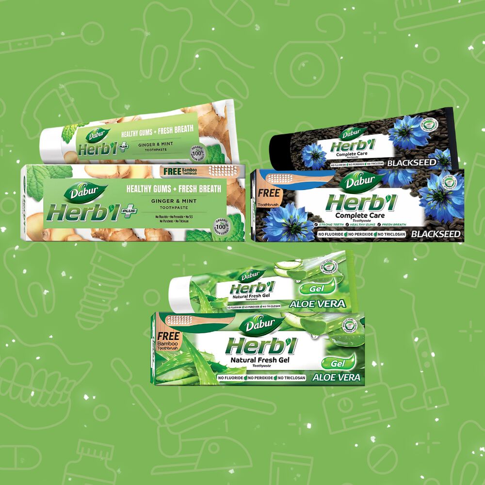 Pack #1 Pasta Dental Dabur Herbal 150gr 3 Uds image number 2.0