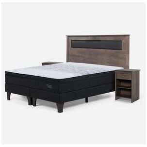 Cama Europea Rosen Tempo / King / Base Dividida + Set De Maderas