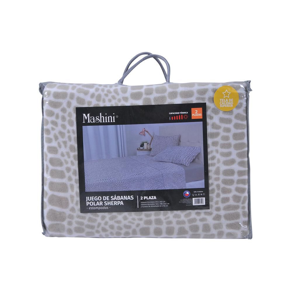 Juego De Sabanas Polar Mashini Estampada / 2 Plazas image number 2.0