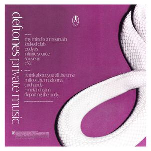 Deftones - Private Music (fog White Vinyl) (alternate Cover) | Vinilo