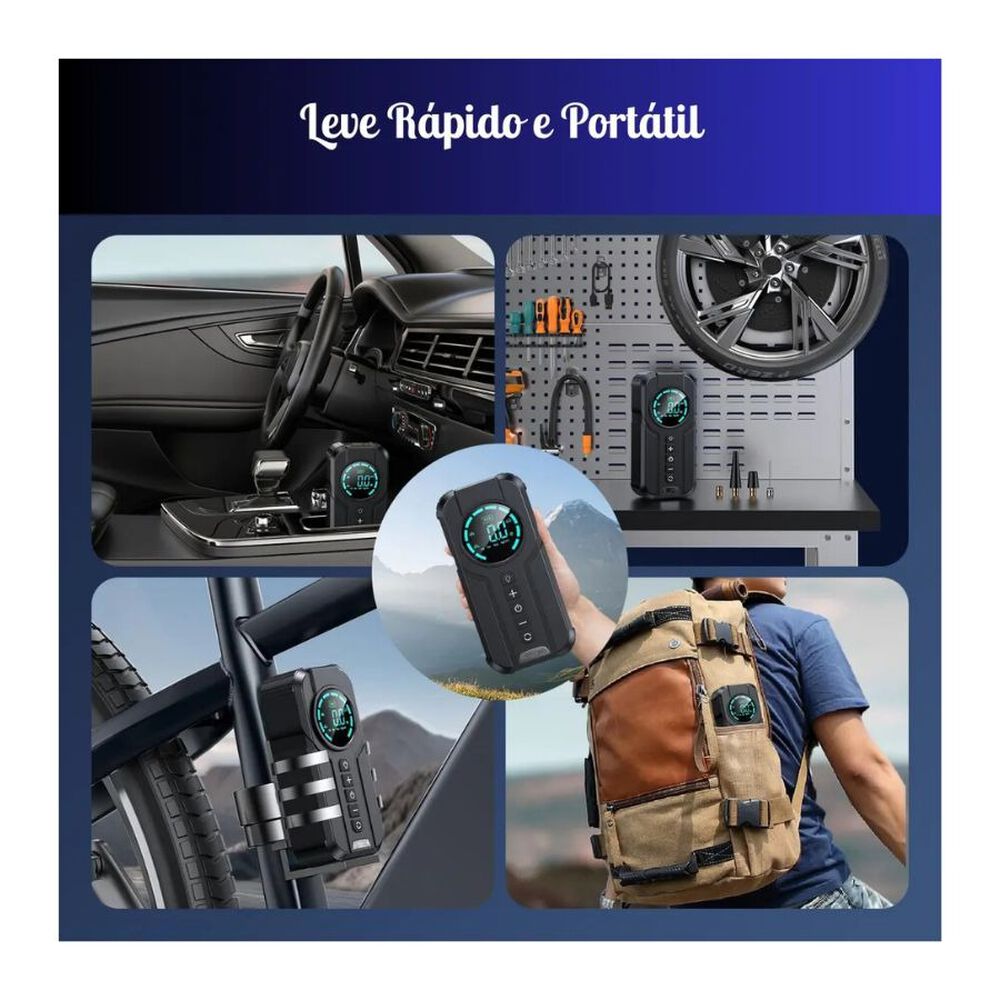 Compresor Aire Portatil Arrancador De Bateria Auto image number 5.0