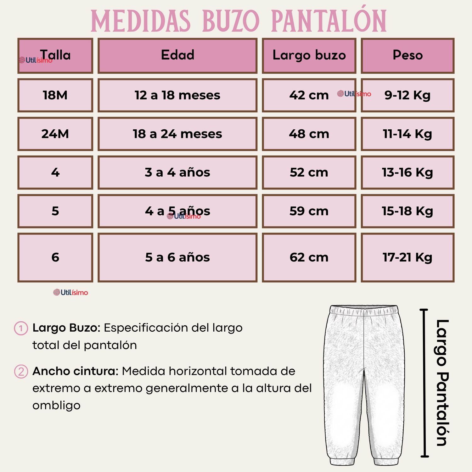 Conjunto 2 Piezas Buzo Poler&oacute;n Pantal&oacute;n Bebe Ni&ntilde;a Poli&eacute;ster Pink image number 4.0