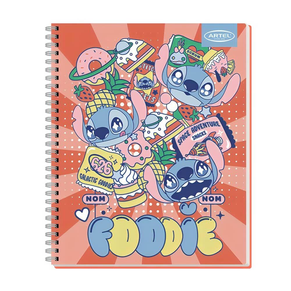 Pack 10pcs Cuadernos Univ 100hj Stitch Foodie Artel 0388 image number 0.0