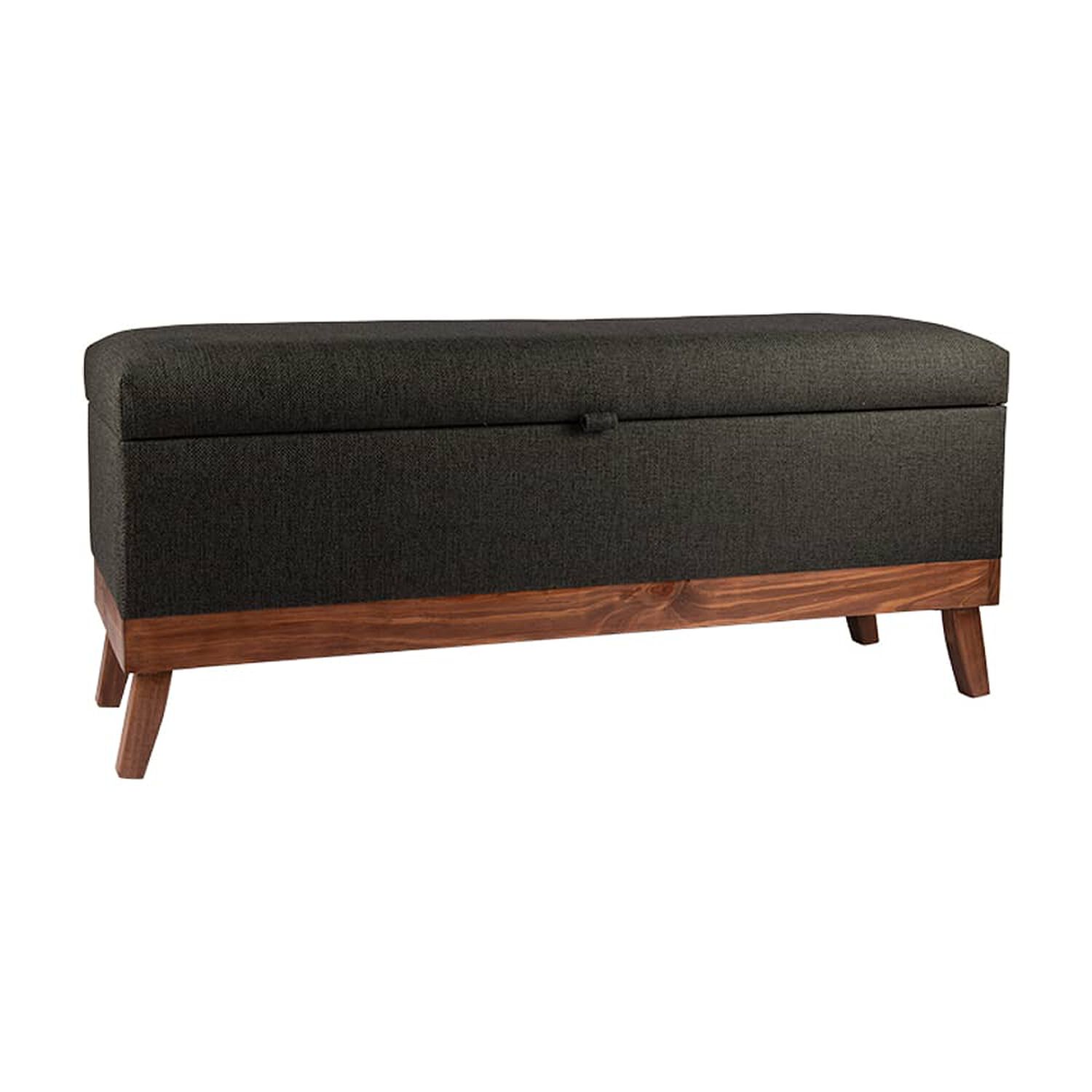 Banqueta Con Ba&uacute;l Incy Grafito Omega 120x40x50 Cm M&aacute;xima Design image number 2.0