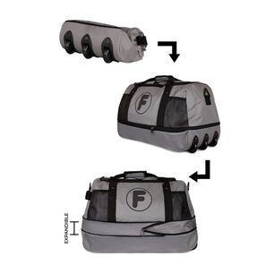 Bolso Mochila Con Ruedas Goliat Gris + Candado Fila