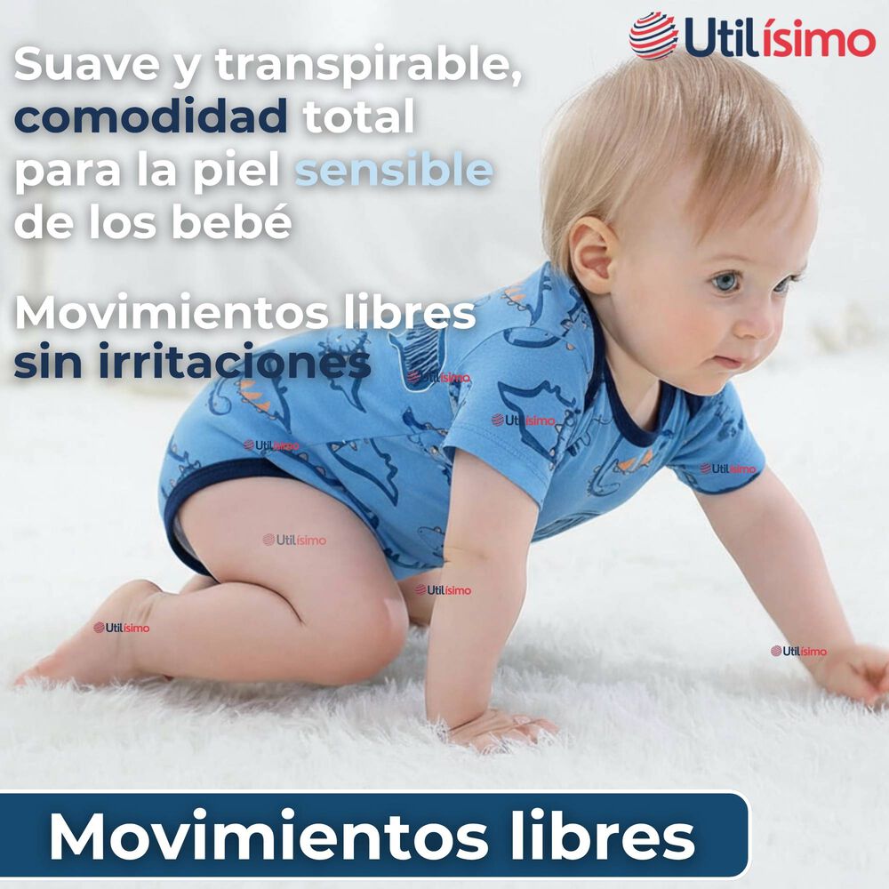 Pack 5 Bodys Ni&ntilde;o Manga Corta Tedmimak 100% Algod&oacute;n Mini Dino Squad image number 5.0