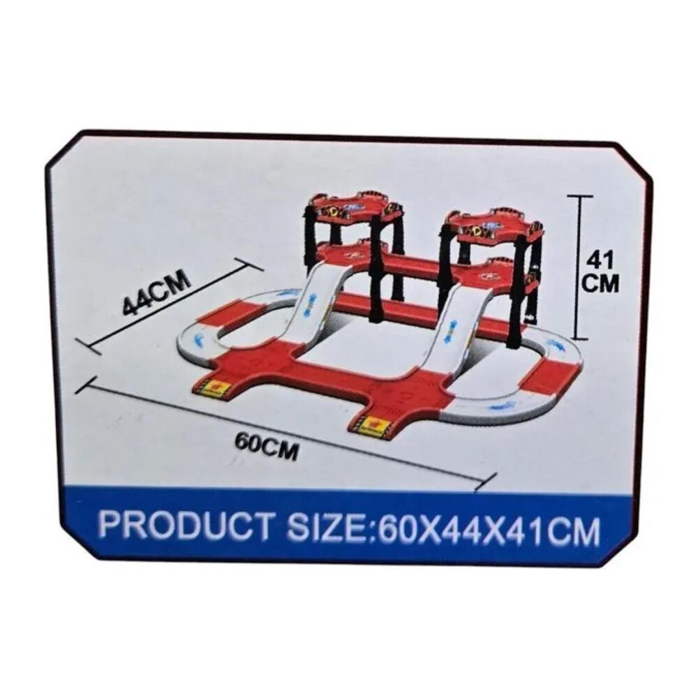 Juguete Pista Estacion De Bomberos Armable 6 Autos Infantil image number 2.0