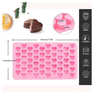 Molde Silicona 55 Mini Corazones Pastillas, Gomitas Estoykuk