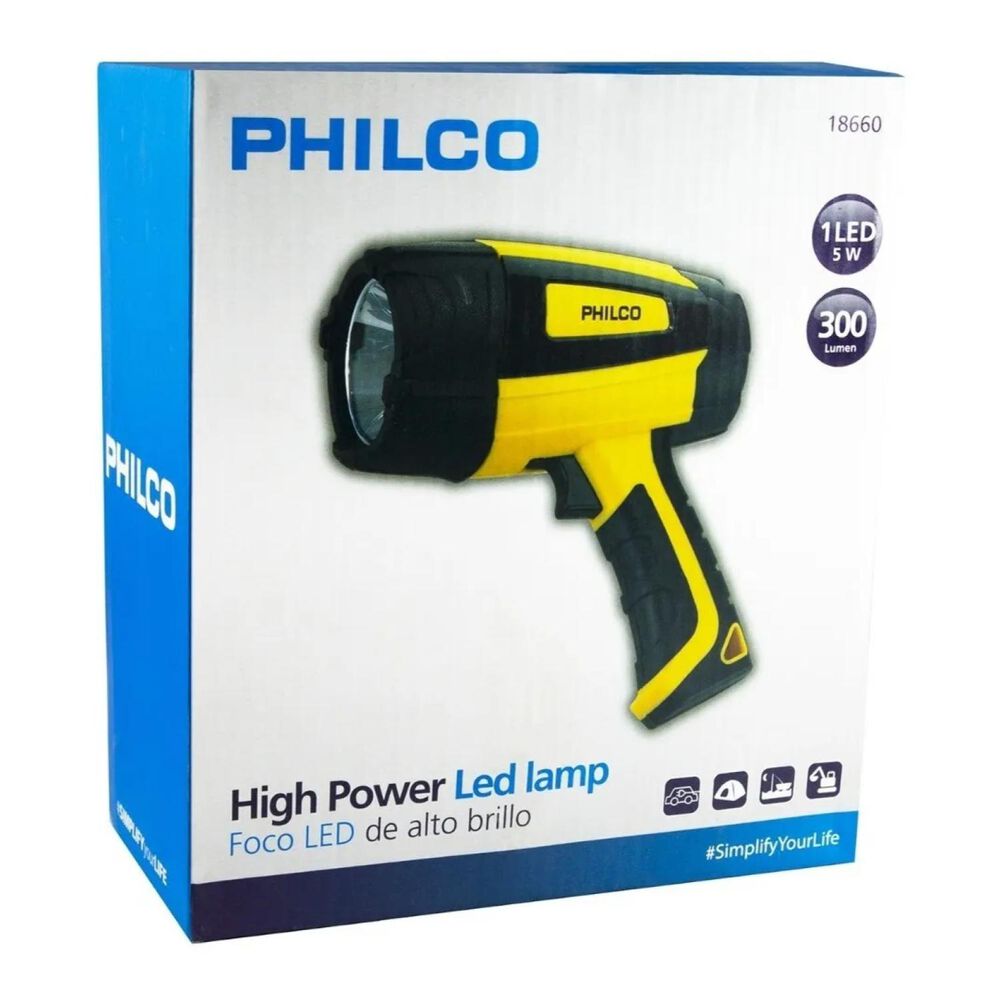 Foco Linterna 1led Hig Power 300lm Recargable Amarillo image number 4.0