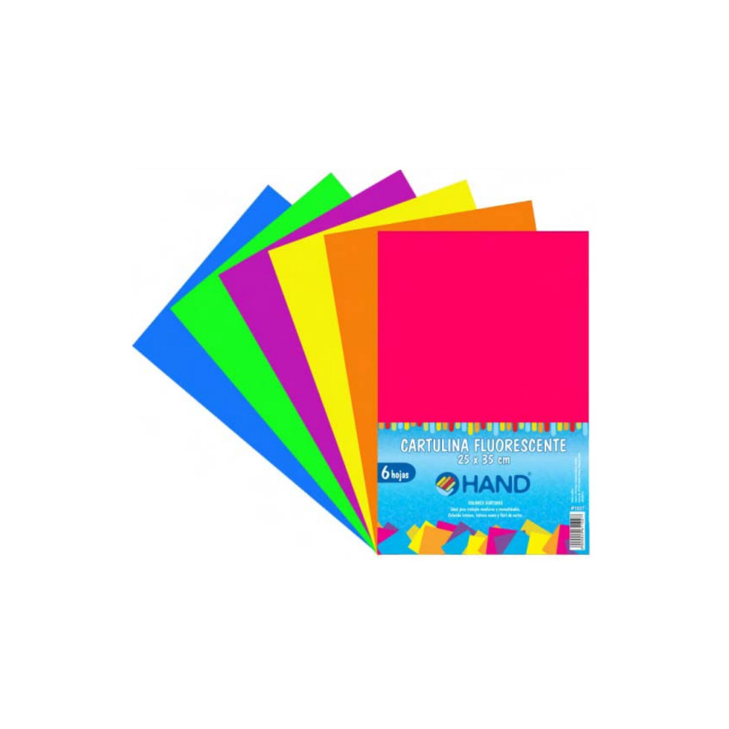 Pack 60 Hojas Cartulinas Fluorescente 25x35cms Colores - Ps image number 0.0