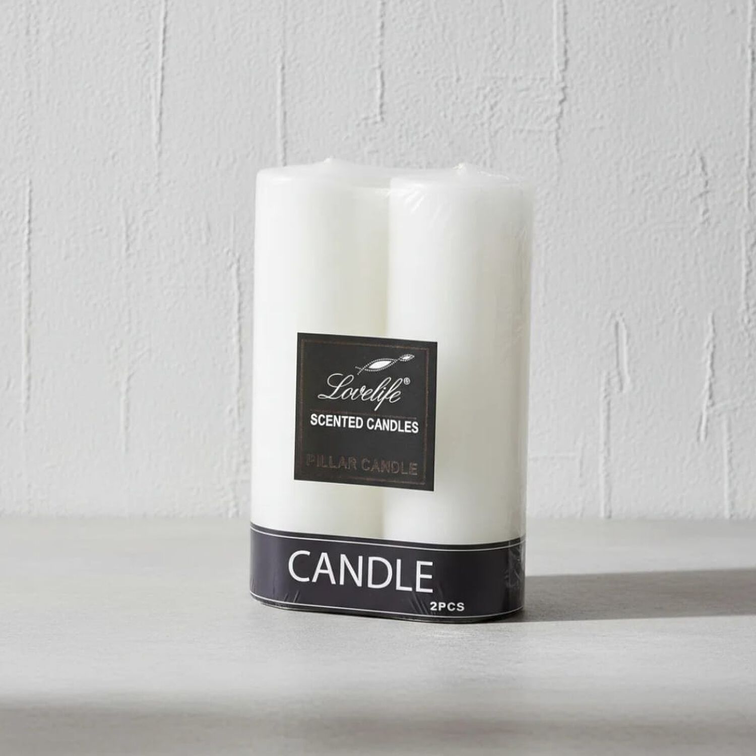 Pack De 2 Velas 15 X5 Cm Blancas image number 0.0
