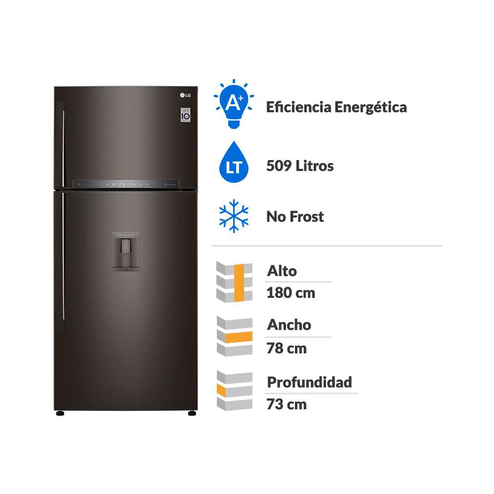 Refrigerador Top Freezer LG LT51SGD / No Frost / 509 Litros / A+