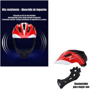 Casco Integral Infantil Bici 2 En 1 Slight Negro Lubabycas