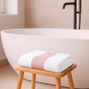 Toalla De Ba&ntilde;o Cuerpo Mav Nautica Home 100% Algod&oacute;n Suave 76x137cm Rojo