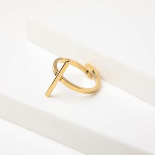 Anillo 19v69 Dorado Mujer Str256