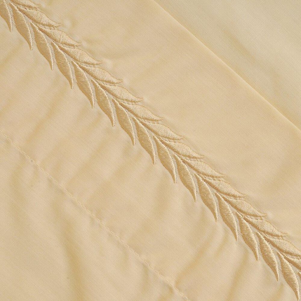 Sabana Bordadas 180 Hilos Mashini 1.5 P Ramas Amarillo image number 1.0