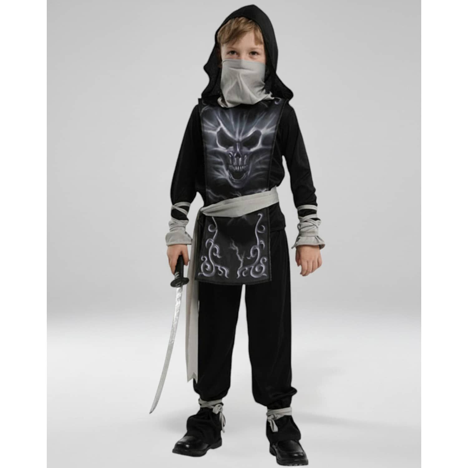 Disfraz Premium Ninja Dragon Esqueleto Camuflaje Infantil image number 6.0