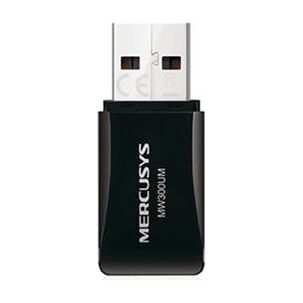 Mini Adaptador Usb Inal&aacute;mbrico Mercusys Mw300um, 300mbps, Bot&oacute;n Wps