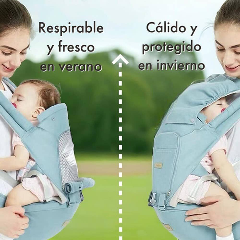 Portabeb&eacute; Ergon&oacute;mico Multifuncional 3 En 1 Lubabycas Menta image number 2.0