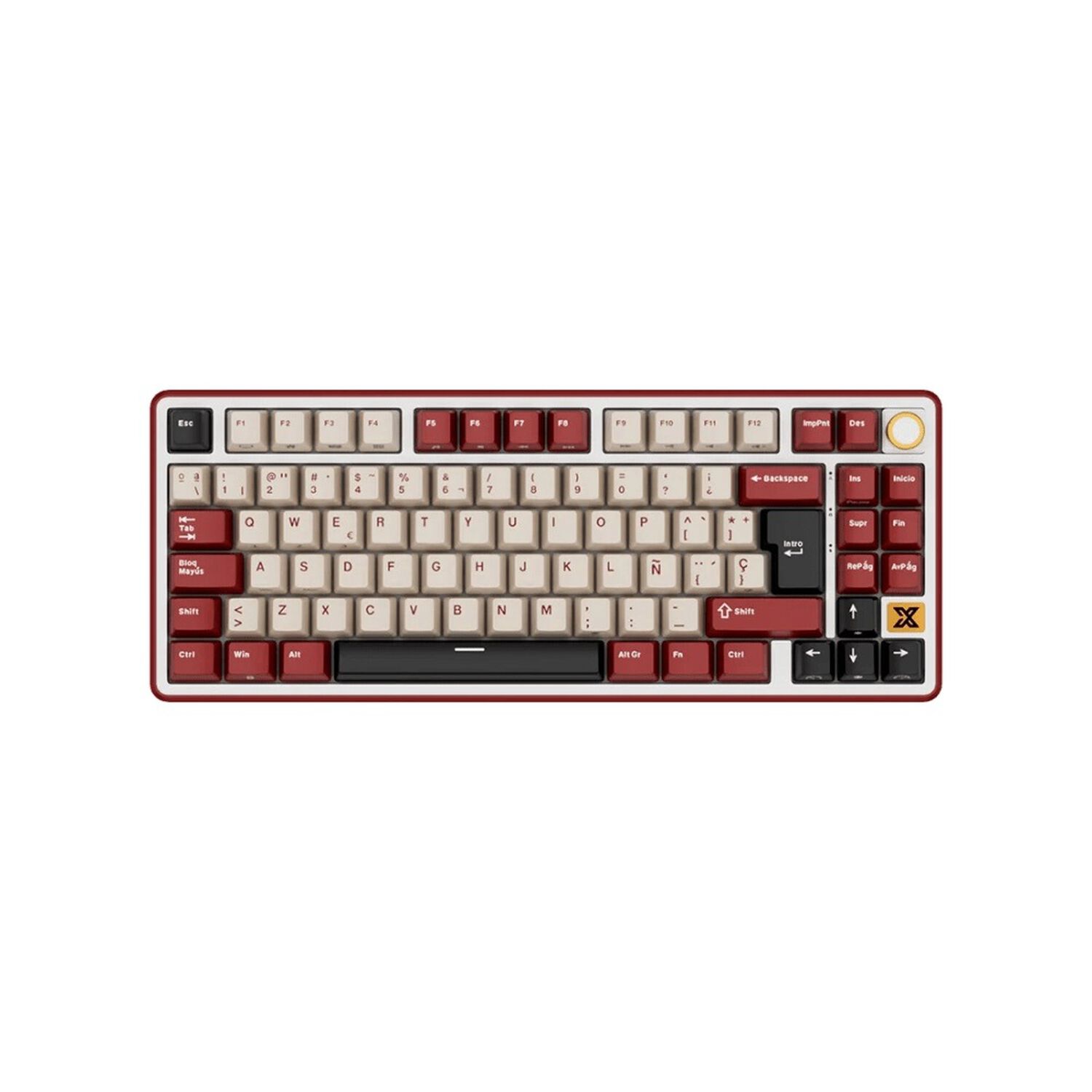 Teclado Mec&aacute;nico Rk X87 Bordeaux Red 87% Espa&ntilde;ol Rk image number 2.0
