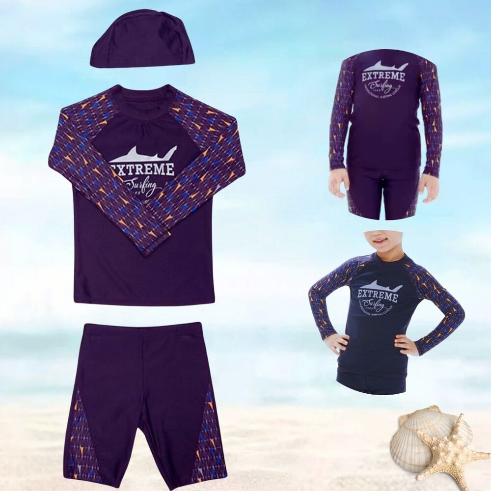 Traje De Baño 3 Piezas Manga Larga Niño 8 A 12 Años Jump Kids image number 1.0