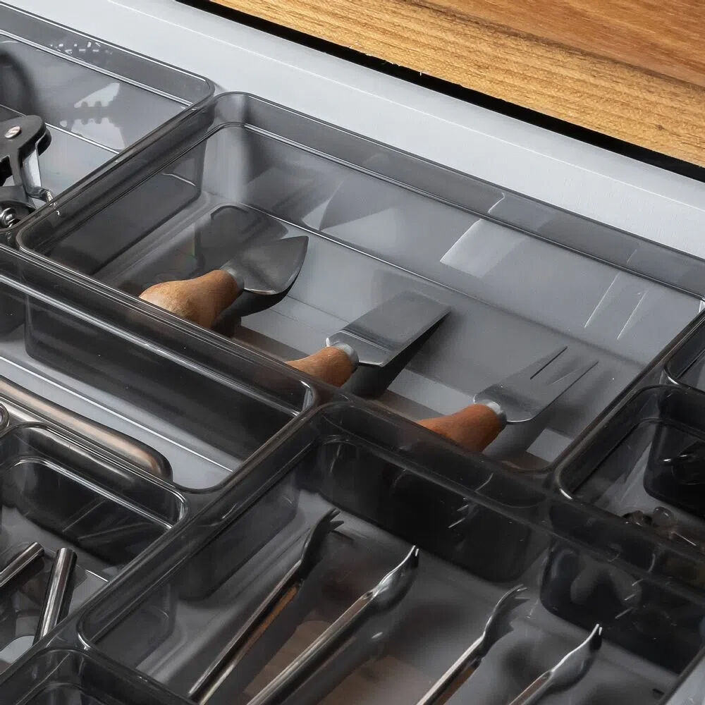 Organizador De Cajón Clear 22,5 X 15 X 5,6 Gris image number 1.0