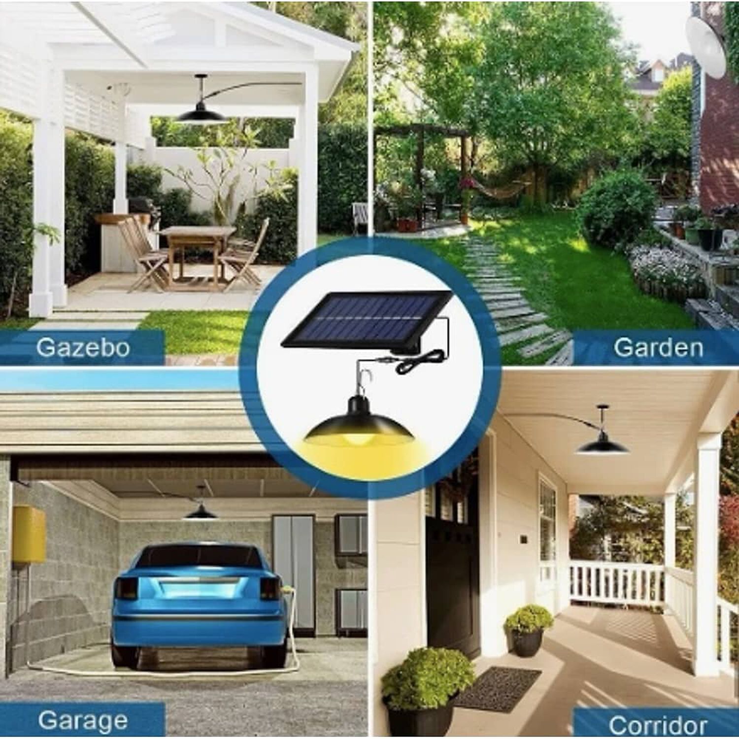 Lampara Solar Led Colgante Plafon + Control image number 2.0